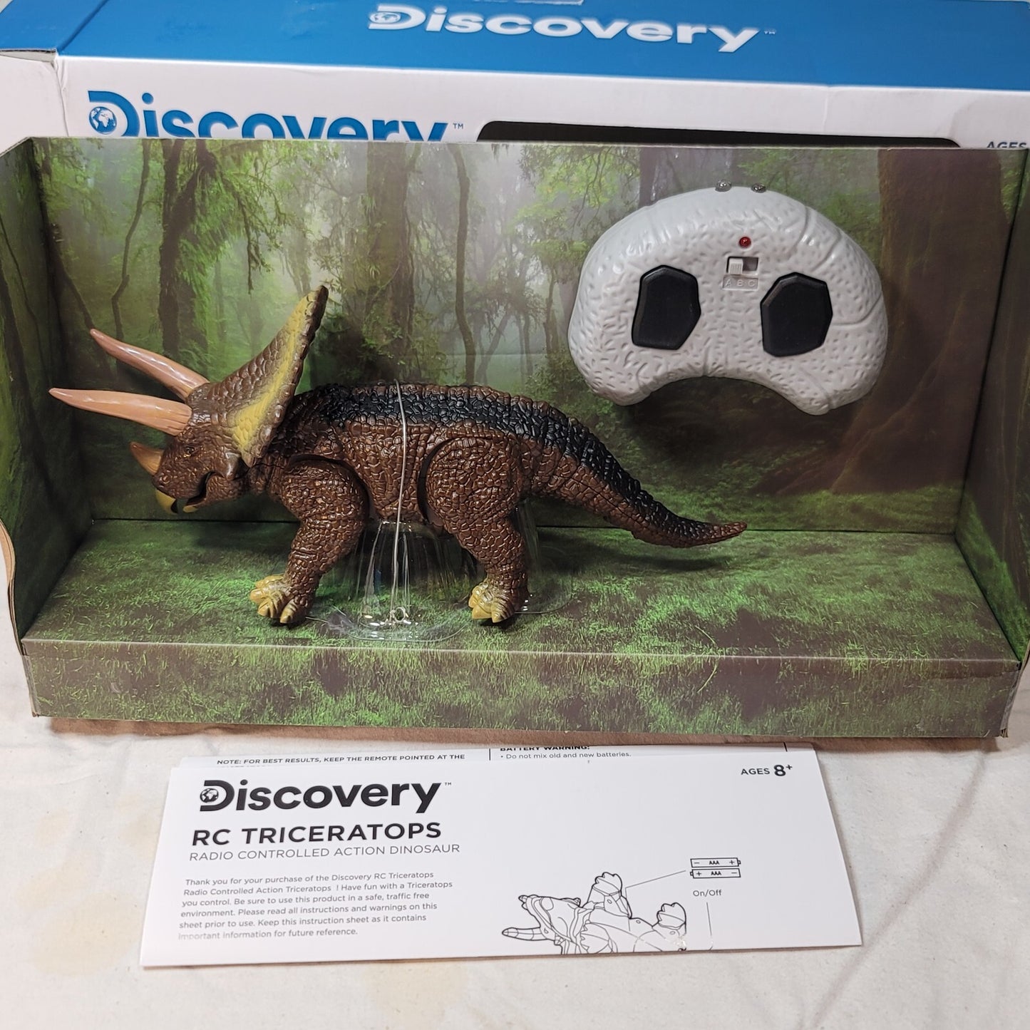 Discovery - RC Triceratops Remote Control Pet - Lights/Sounds/Roars READ DESC.