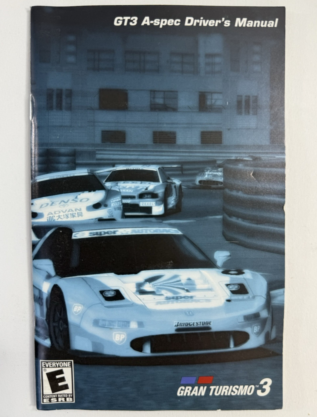 Gran Turismo 3 A-spec (PlayStation 2, 2001) Black Label Game Case Manual -Tested