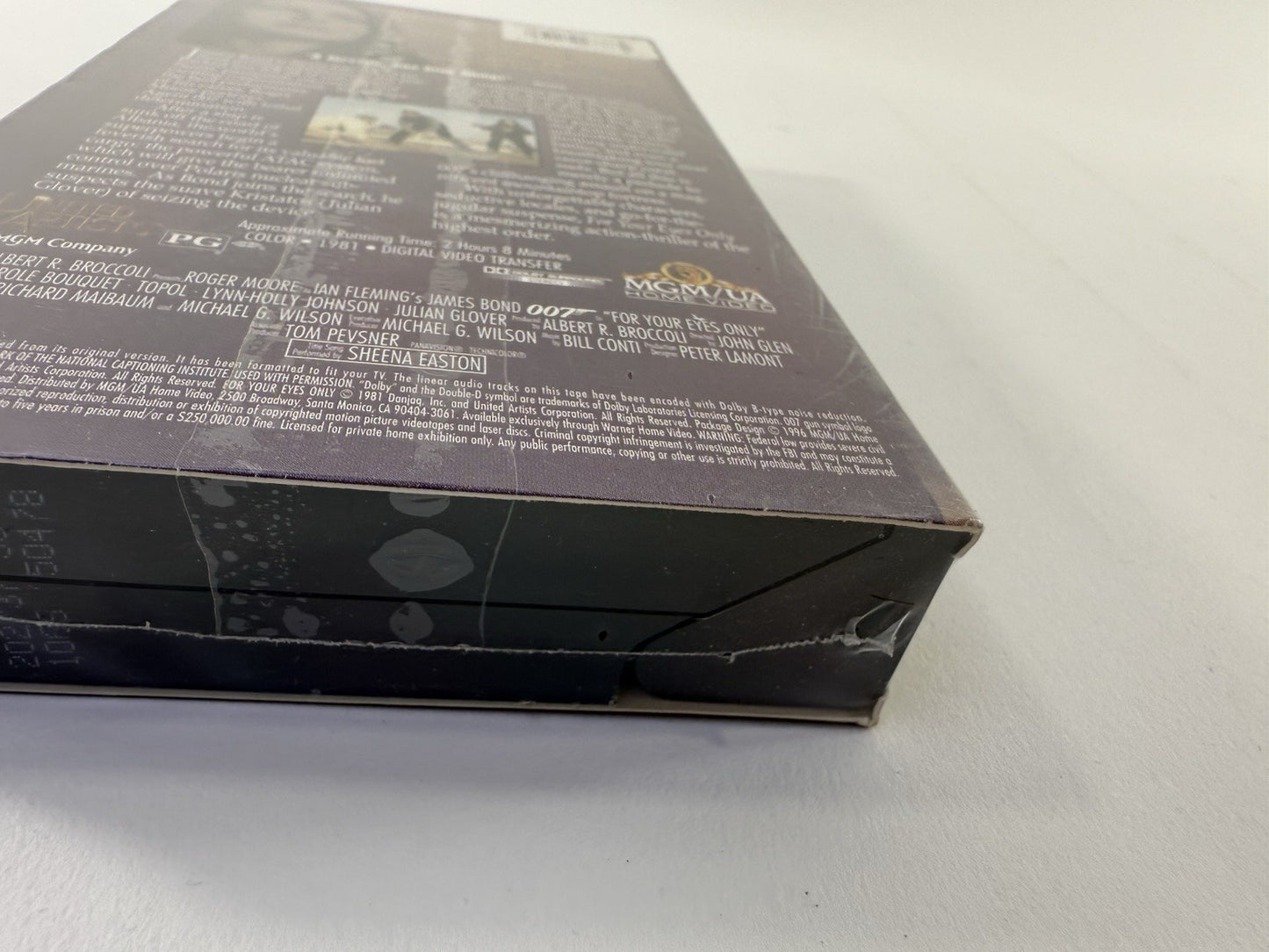 For Your Eyes Only (VHS, 1996) New, Factory Sealed - Roger Moore James Bond Film