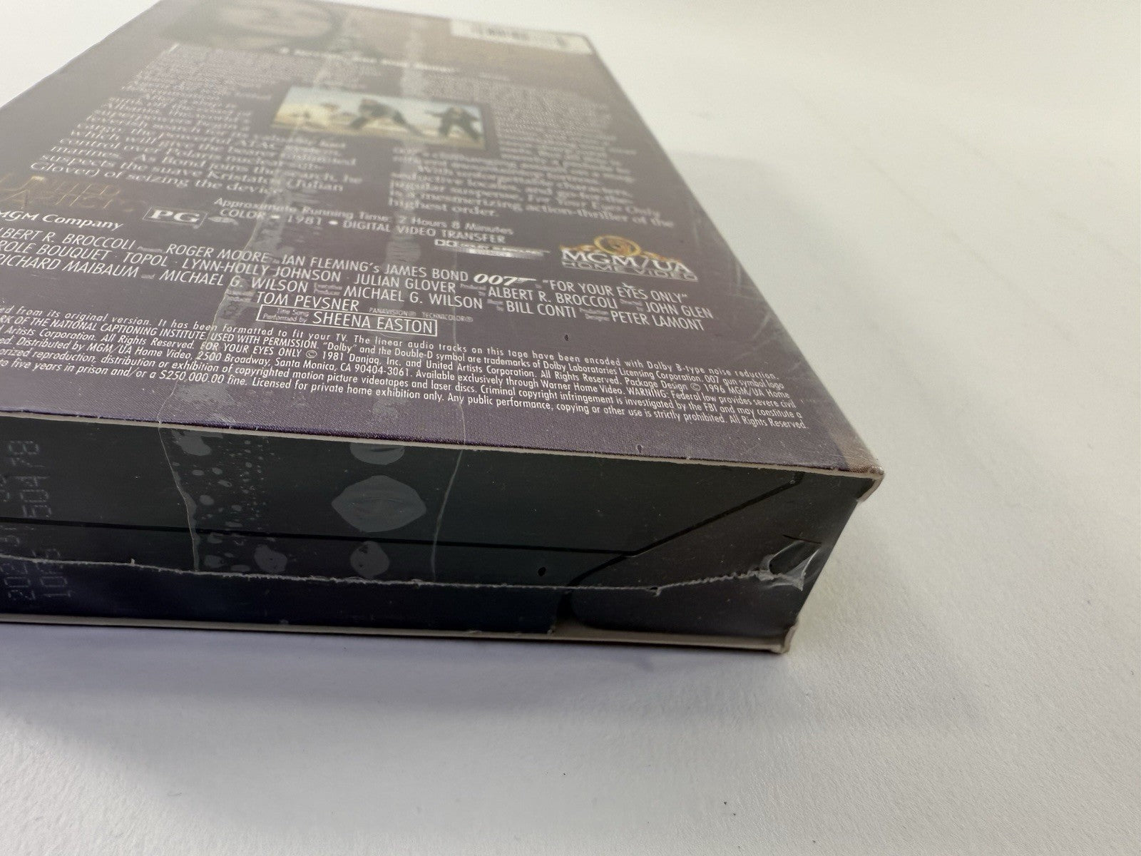 For Your Eyes Only (VHS, 1996) New, Factory Sealed - Roger Moore James Bond Film