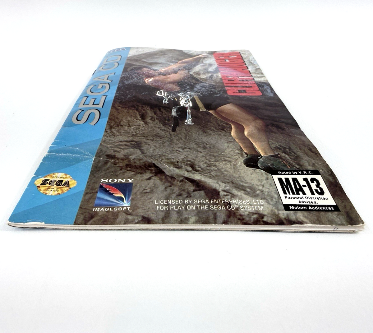 Cliffhanger (Sega CD, 1993) Game Disc and Manual - Tested - Read