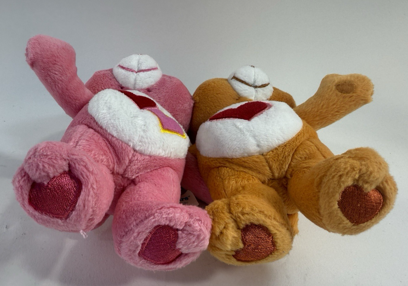 Care Bears 20th Anniversary 2002 Tender Heart & Love A Lot Cuddle Pair Plush Toy