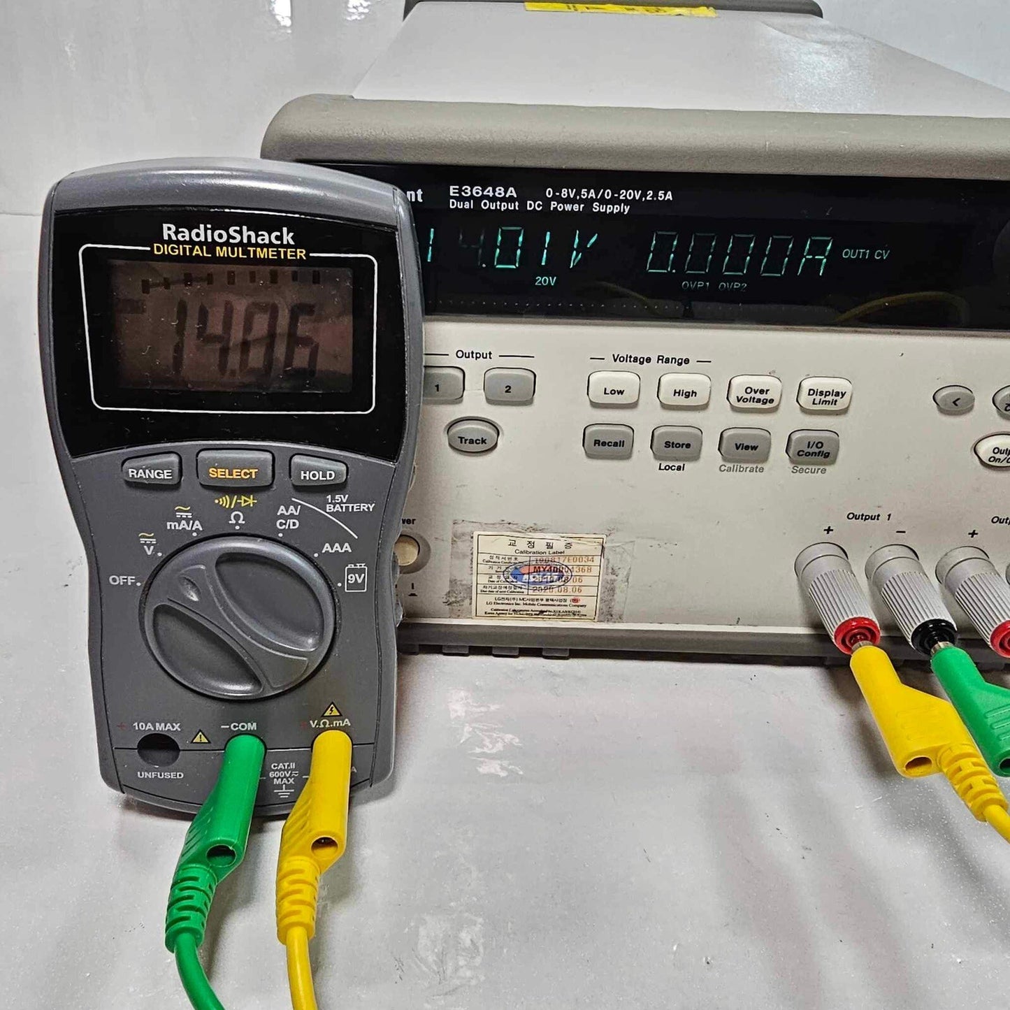 Agilent E3648A Dual Output DC Power Supply 0-8V,5A/0-20V,2.5A - Tested - 4368