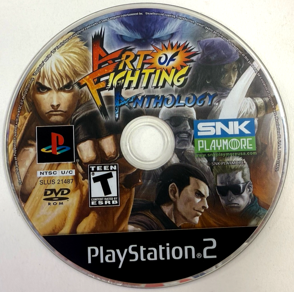 Art of Fighting Anthology (PlayStation 2, 2007) Black Label Game Disc - Tested