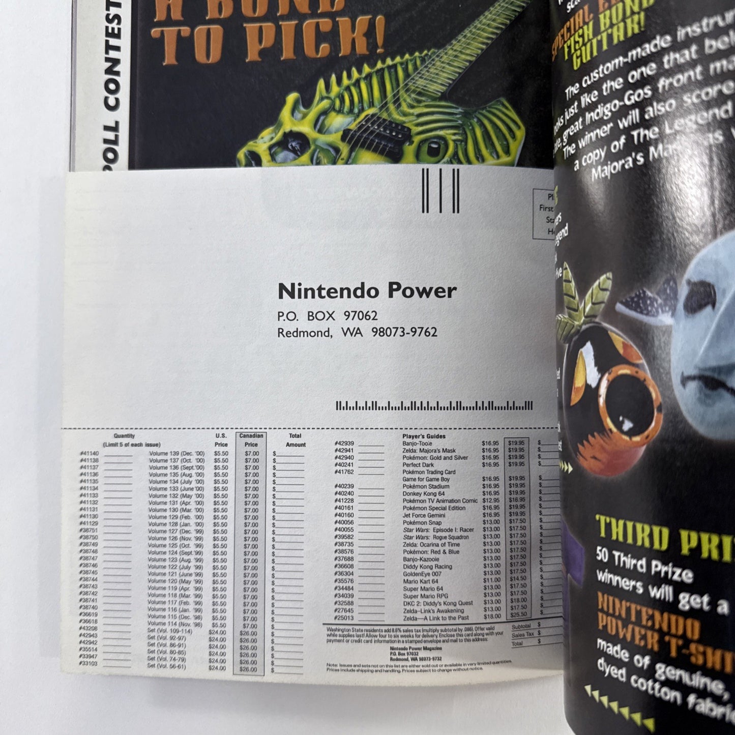 2001 Nintendo Power Vol. 140 Spider-Man Cover w/Poster, Pokémon Comic, Stickers