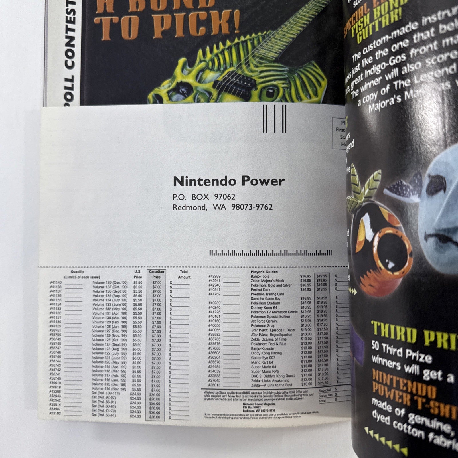 2001 Nintendo Power Vol. 140 Spider-Man Cover w/Poster, Pokémon Comic, Stickers