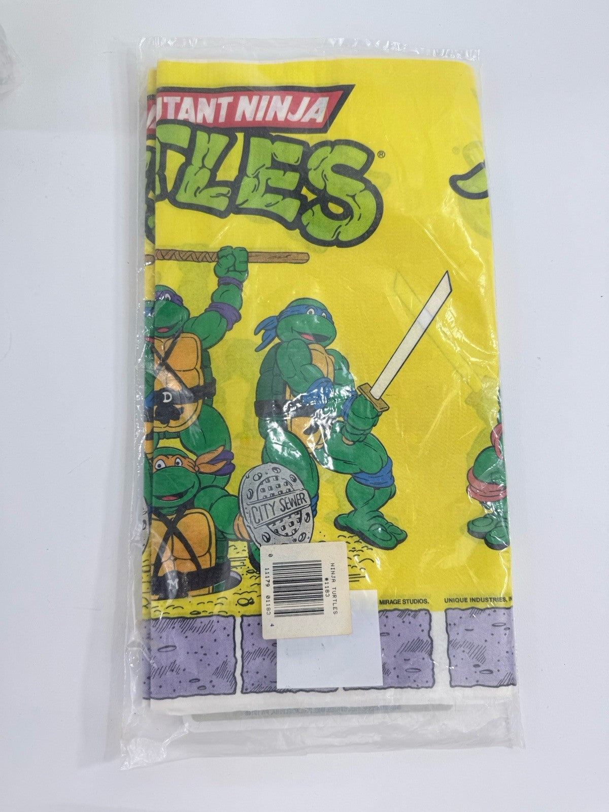 Unique 1989 Teenage Mutant Ninja Turtle Party Napkins, Tablecloth & Cups - New