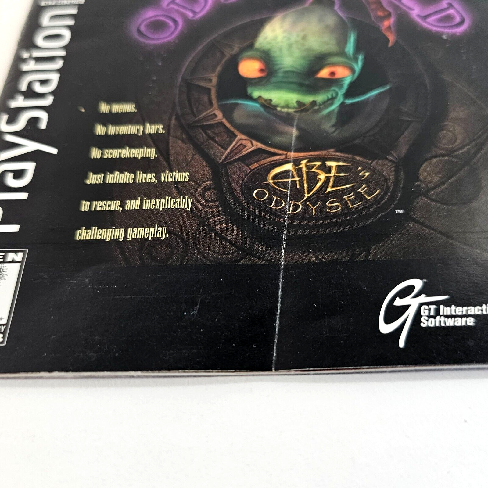 Oddworld: Abe's Oddysee (Sony PlayStation, 1997) Game Case Manual Registration