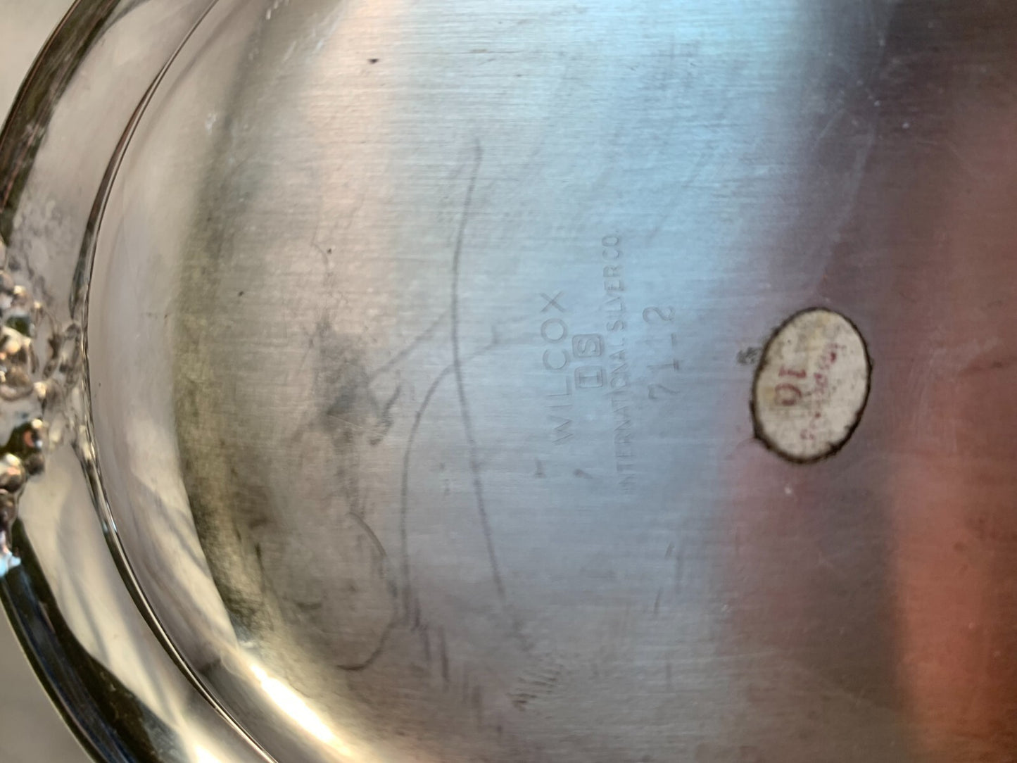 Vintage Wilcox International Silver Company COVERED Dish VEG BOWL/Plate 7112