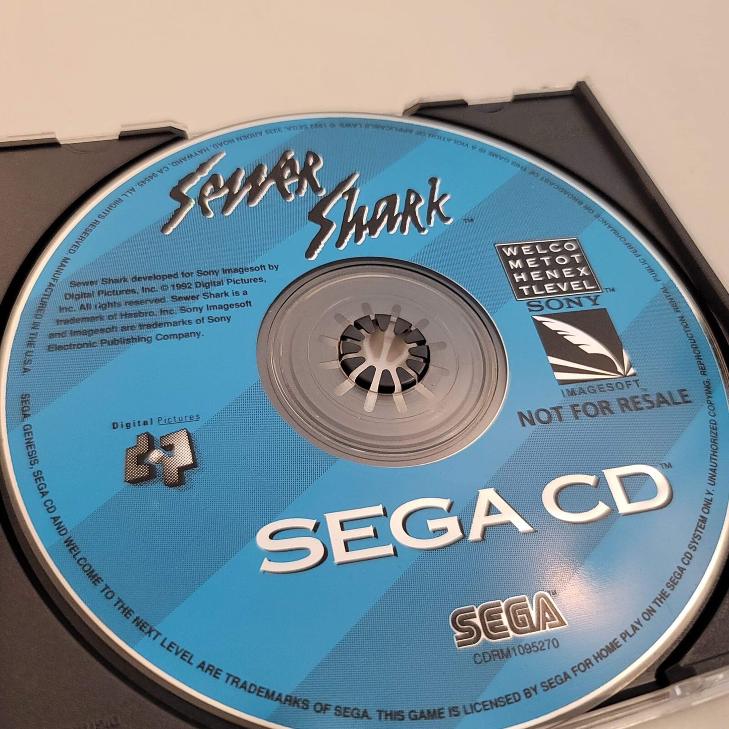 Sewer Shark (Sega CD, 1992) Not for Resale Game Disc