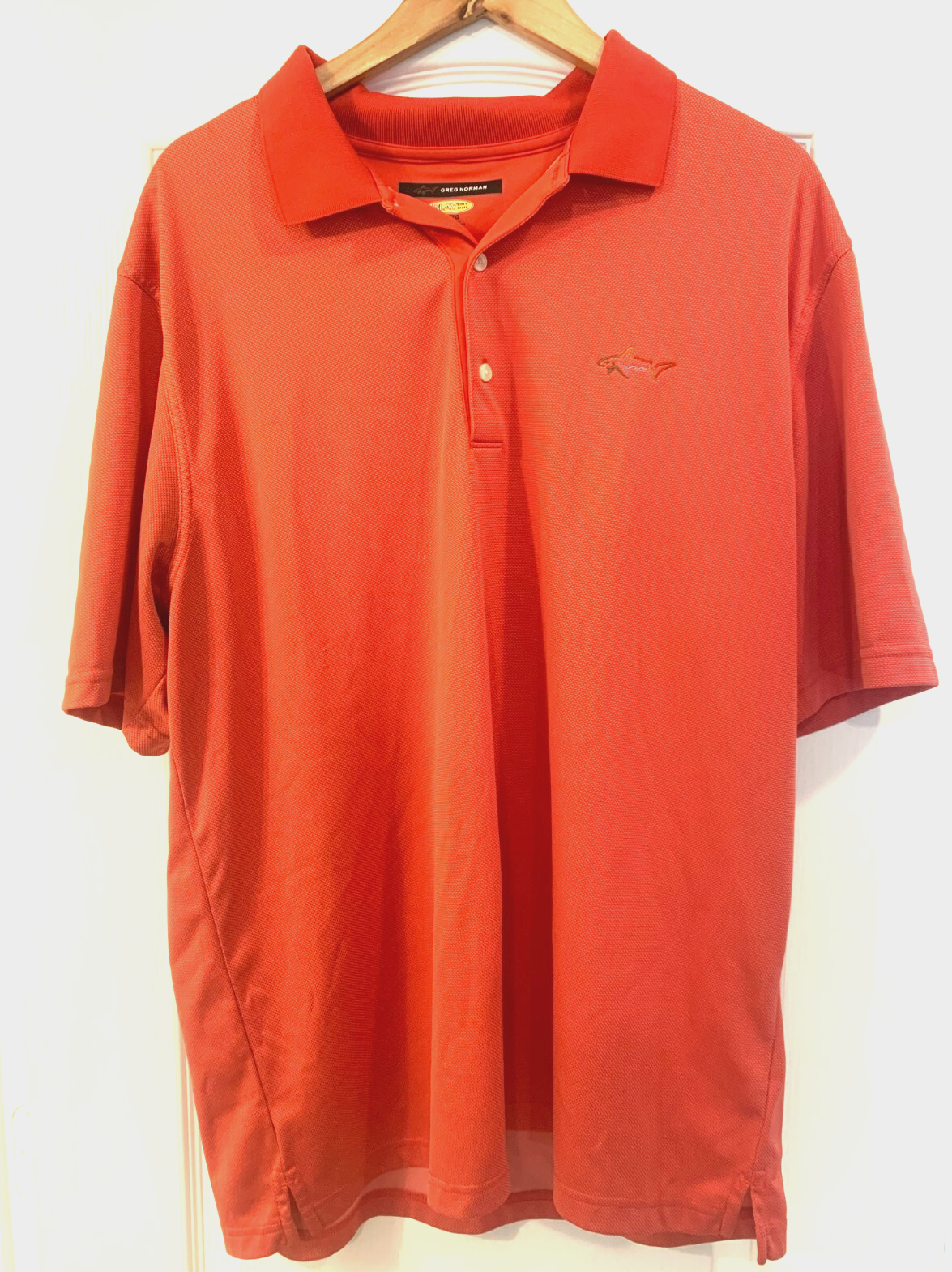 Greg Norman Play Dry XL Orange Men's Polo Shirt