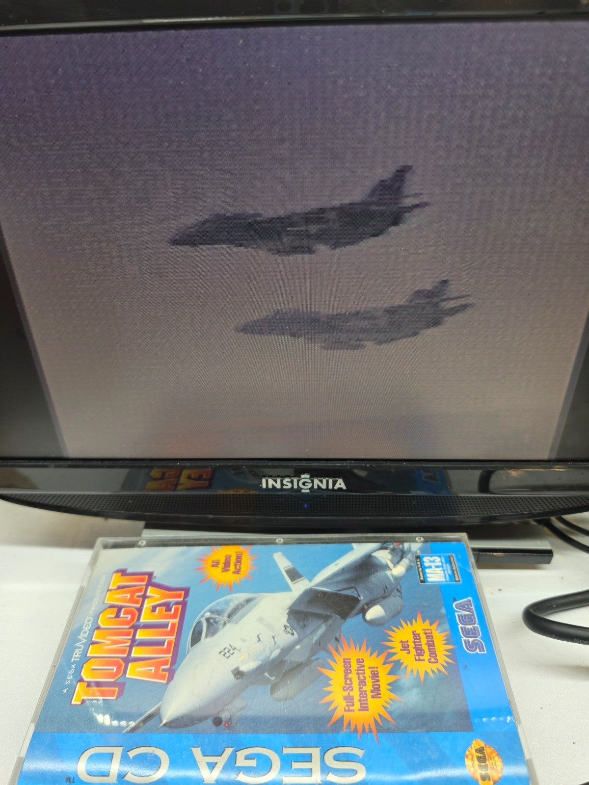 Tomcat Alley (Sega CD, 1994) Game Case Manual Registration Card - Tested