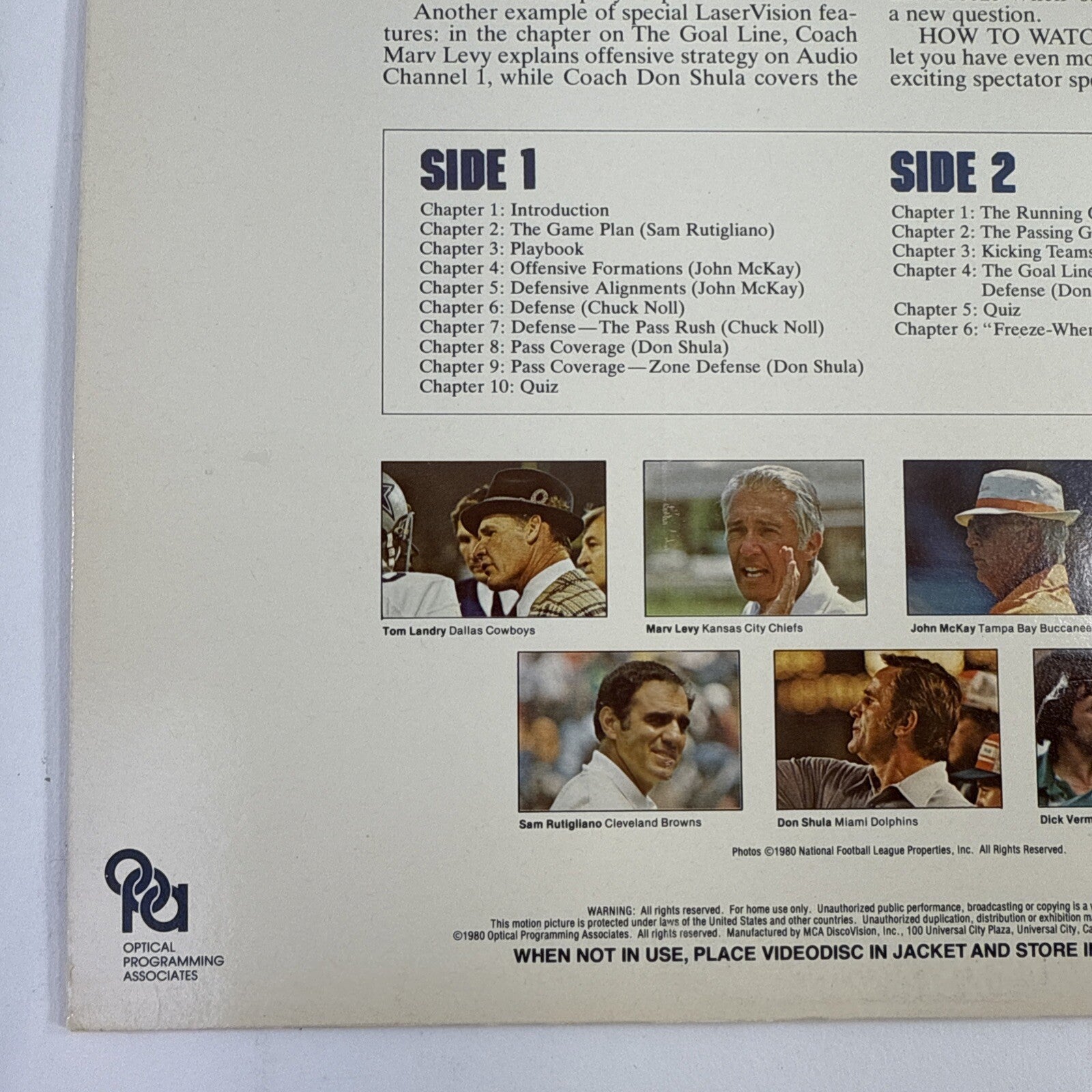 How to Watch Pro Football (Laserdisc, 1980) Tested and Working