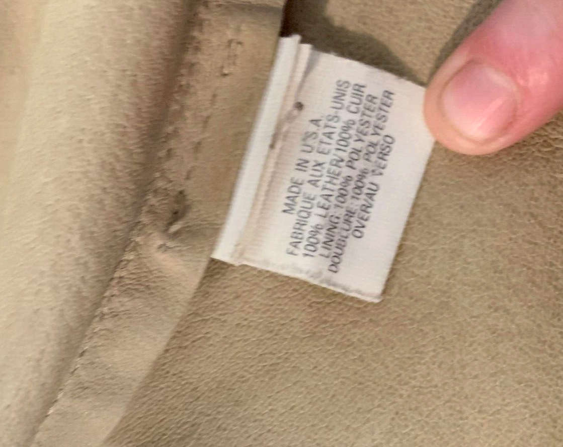 Talbots Genuine Leather Women's Medium Long Sleeved Button Up Shirt