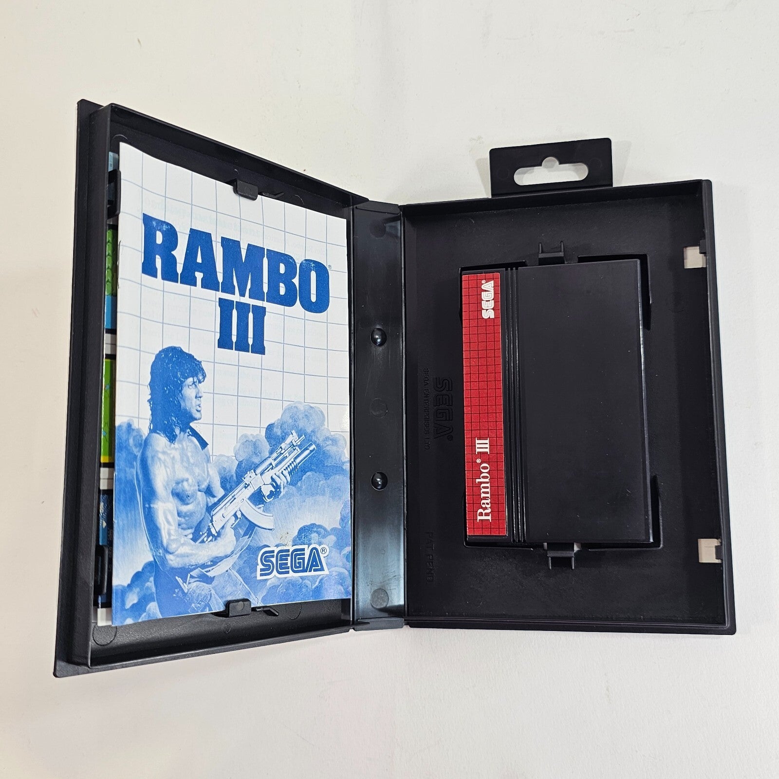 Rambo III (Sega Master System, 1988) Game Case Manual Poster - Tested