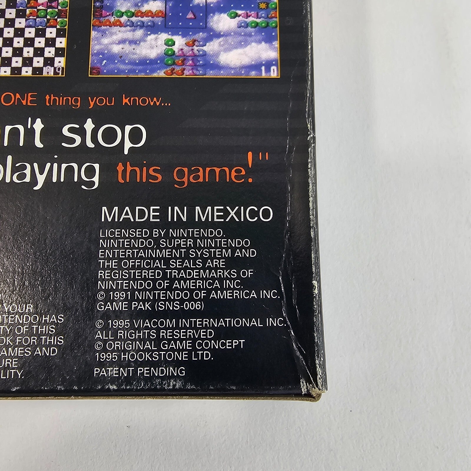 Zoop (Super Nintendo SNES, 1995) Game Box Manual Insert Registration - Tested