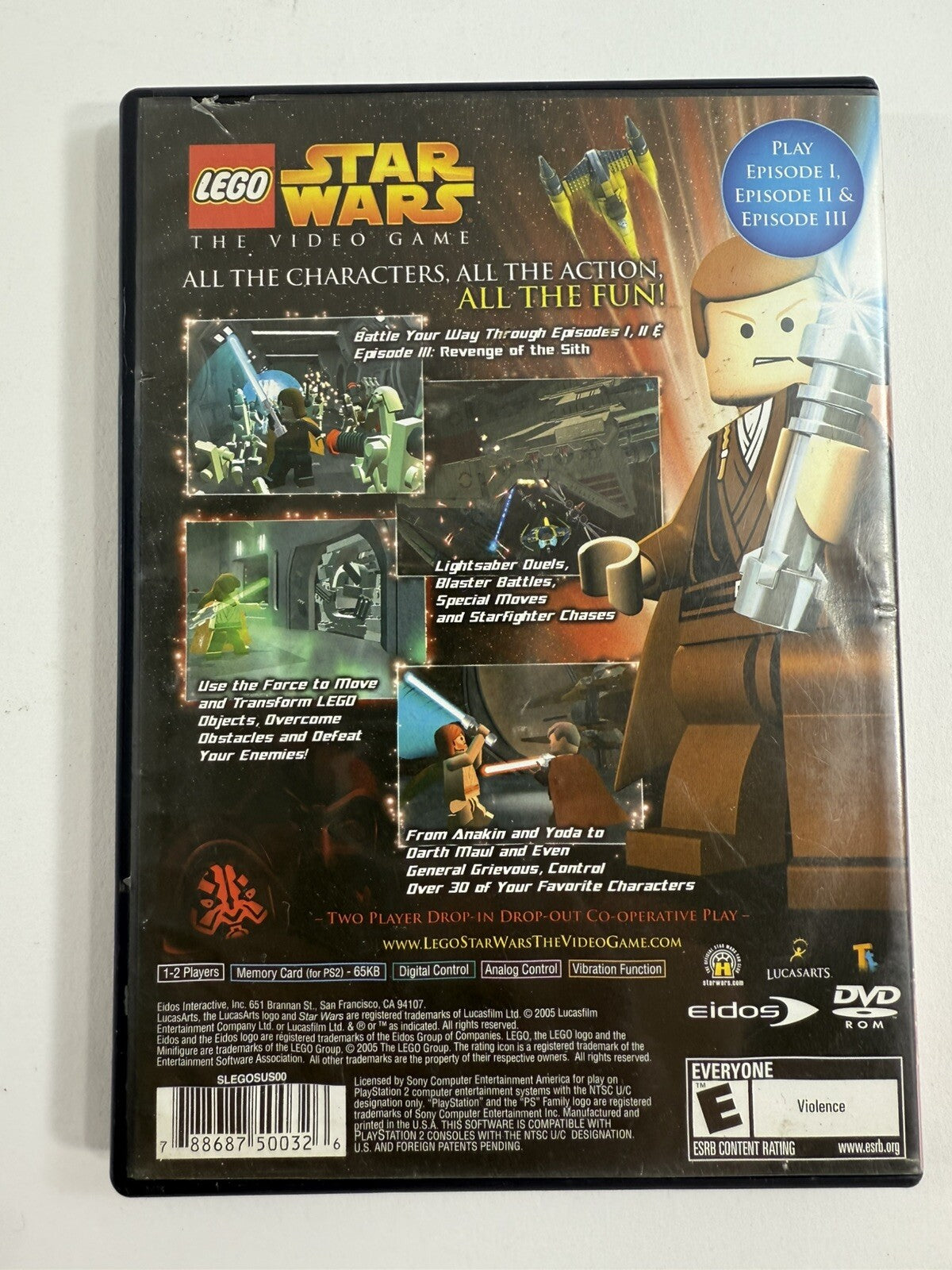 LEGO Star Wars: The Video Game (PlayStation 2, 2005) Game Case Manual - Tested