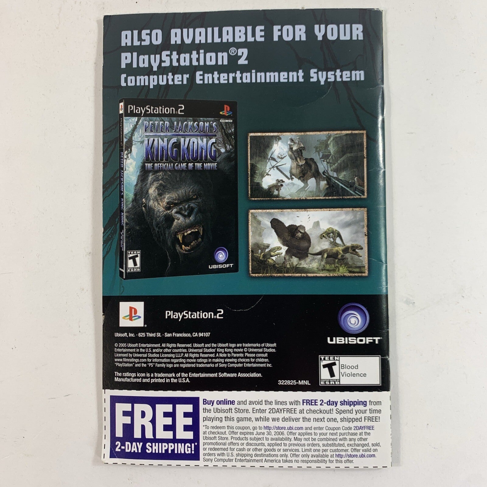 Prince of Persia The Two Thrones (PlayStation 2, 2005) Game Case Manual - Tested