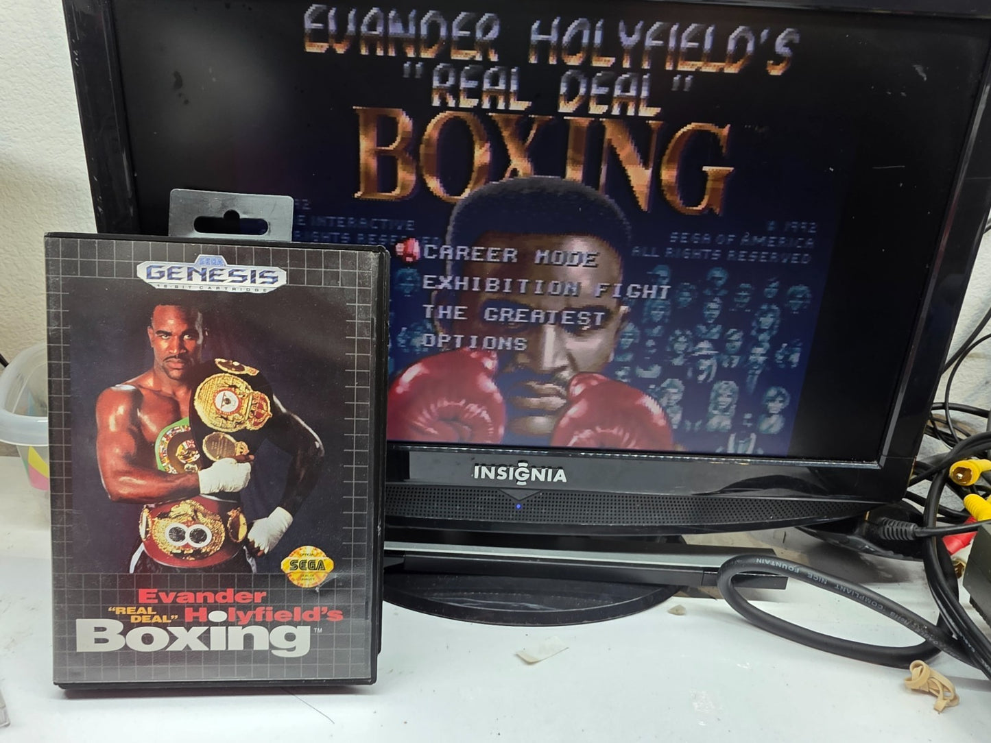 Evander Holyfield's "Real Deal" Boxing (Sega Genesis, 1992) Game, Case,  Manual