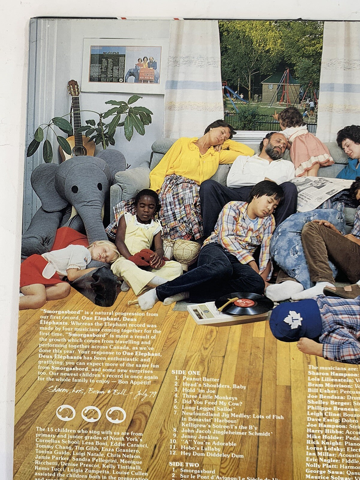 Sharon Lois & Bram: Smorgasbord (Vinyl LP, 1984 Reprint) w/Song Book - Tested