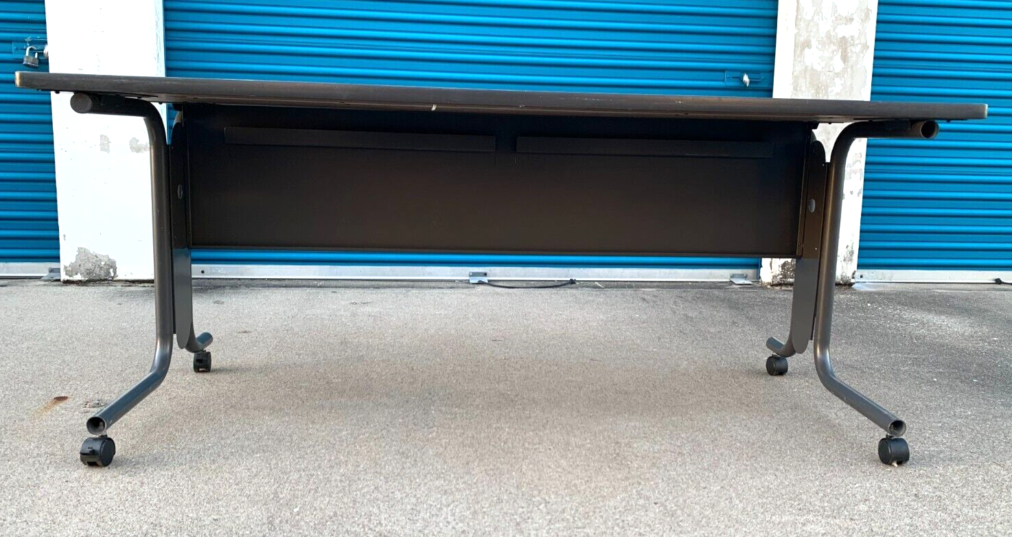 72"x30" Training Room Workstation Table with Lockable Wheels