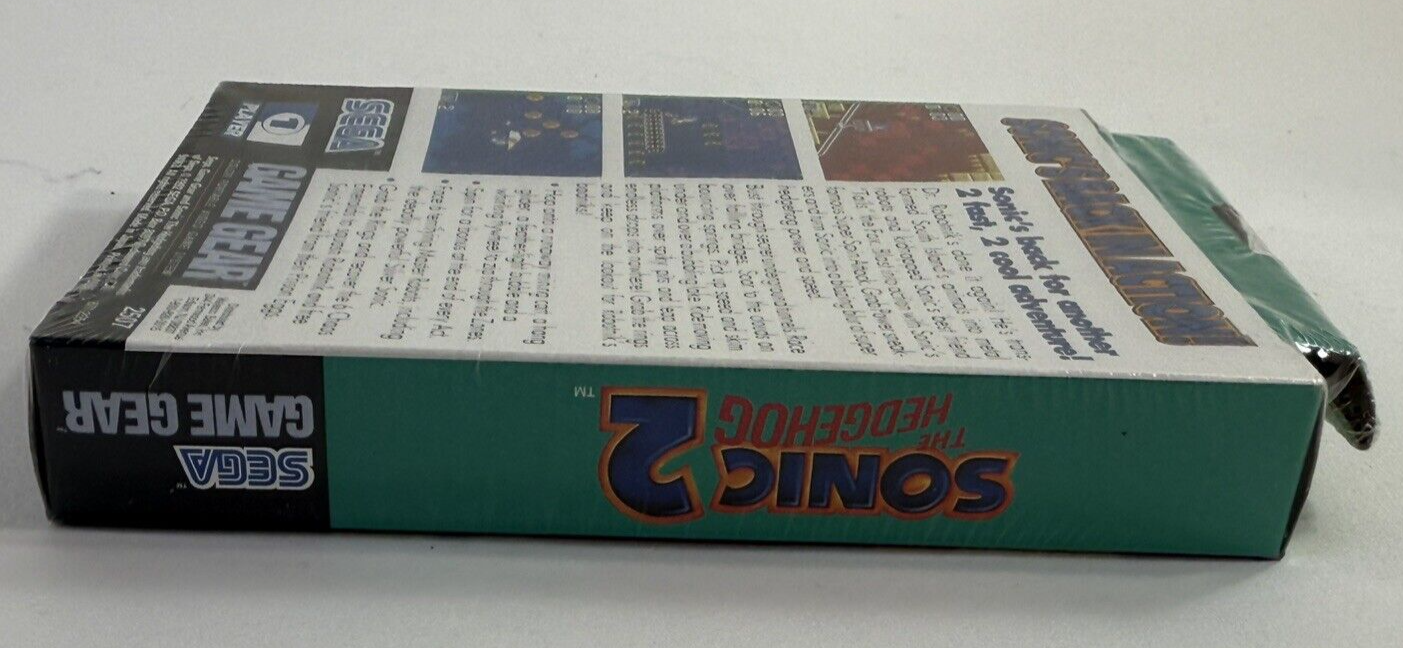 Sonic the Hedgehog 2 (Sega Game Gear, 1992) New, Factory Sealed