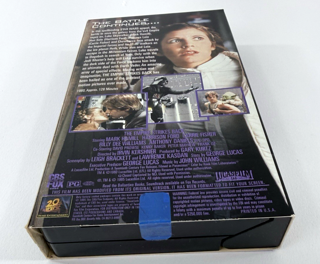 Star Wars Trilogy (VHS, 1995) Fox Video Theatrical 3-Tape Set Box Set - Tested
