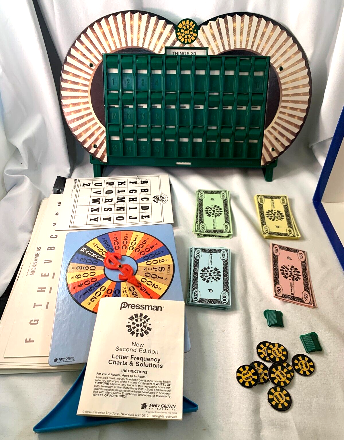 Wheel Of Fortune Board Game Vintage 1985  Pressman 100% Complete