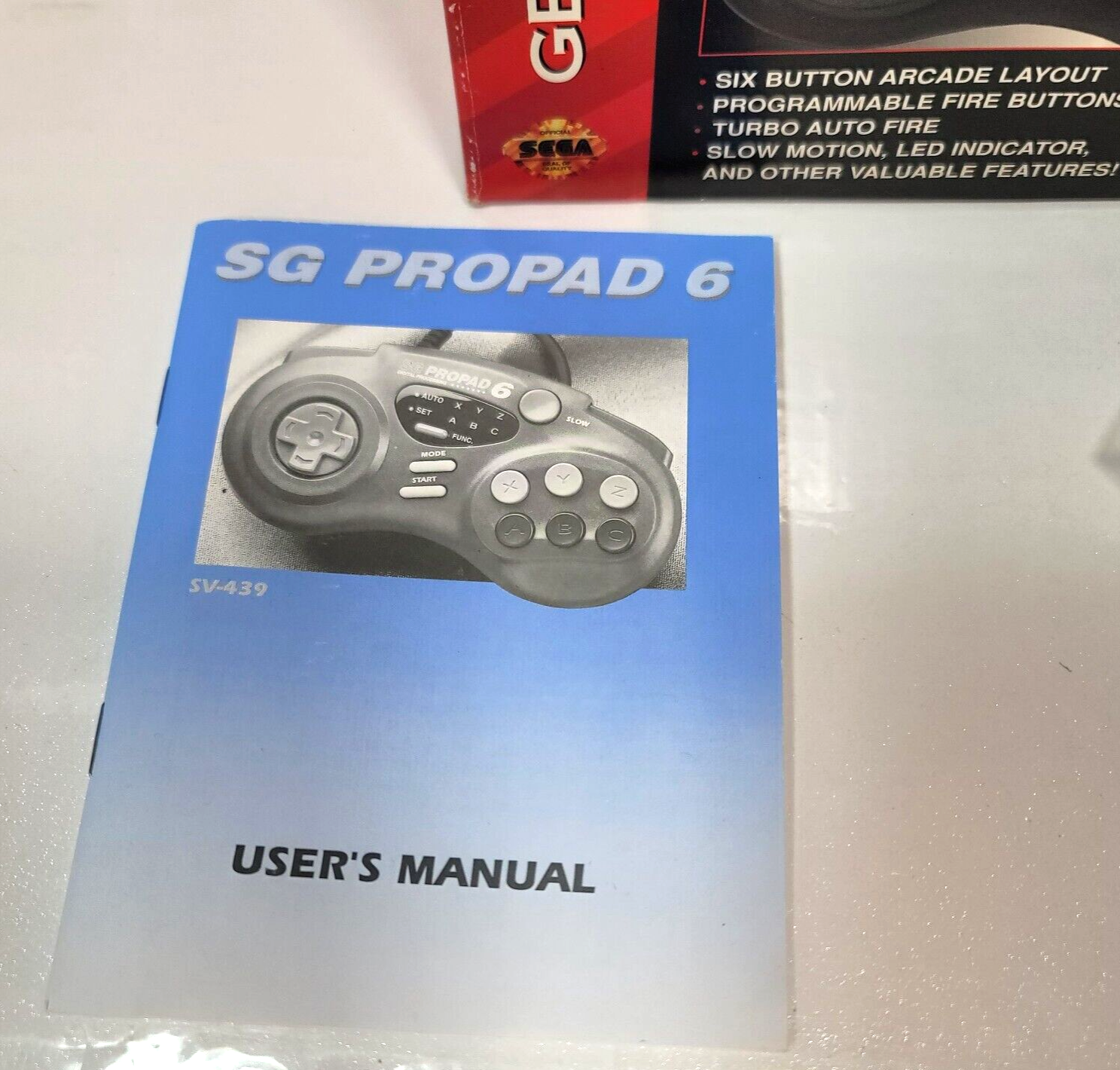 Interact SG ProPad 6 Sega Genesis Controller with Box, Manual, and Registration