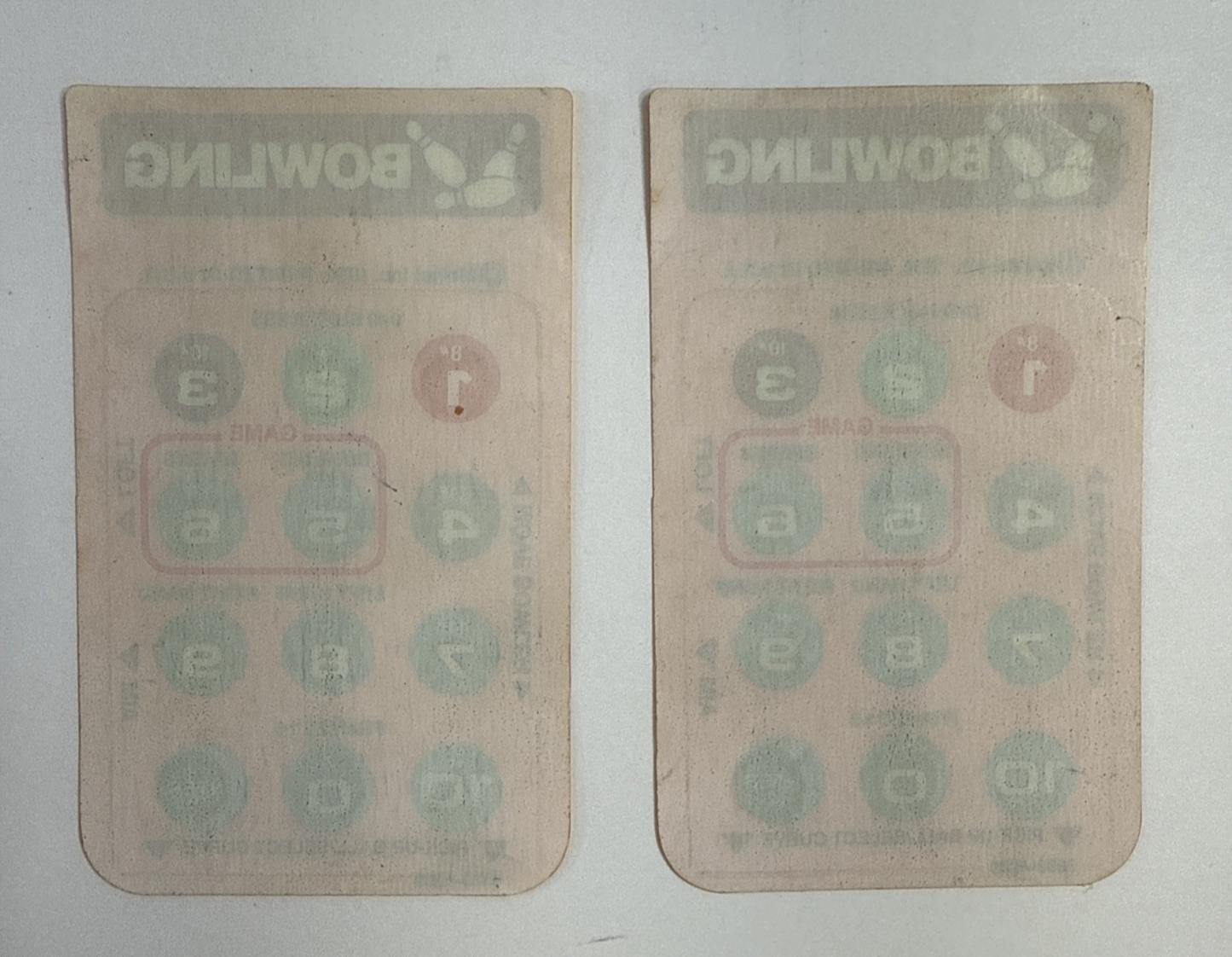 Bowling (Intellivision, 1984) Game Box Manual Overlays - Tested and Working