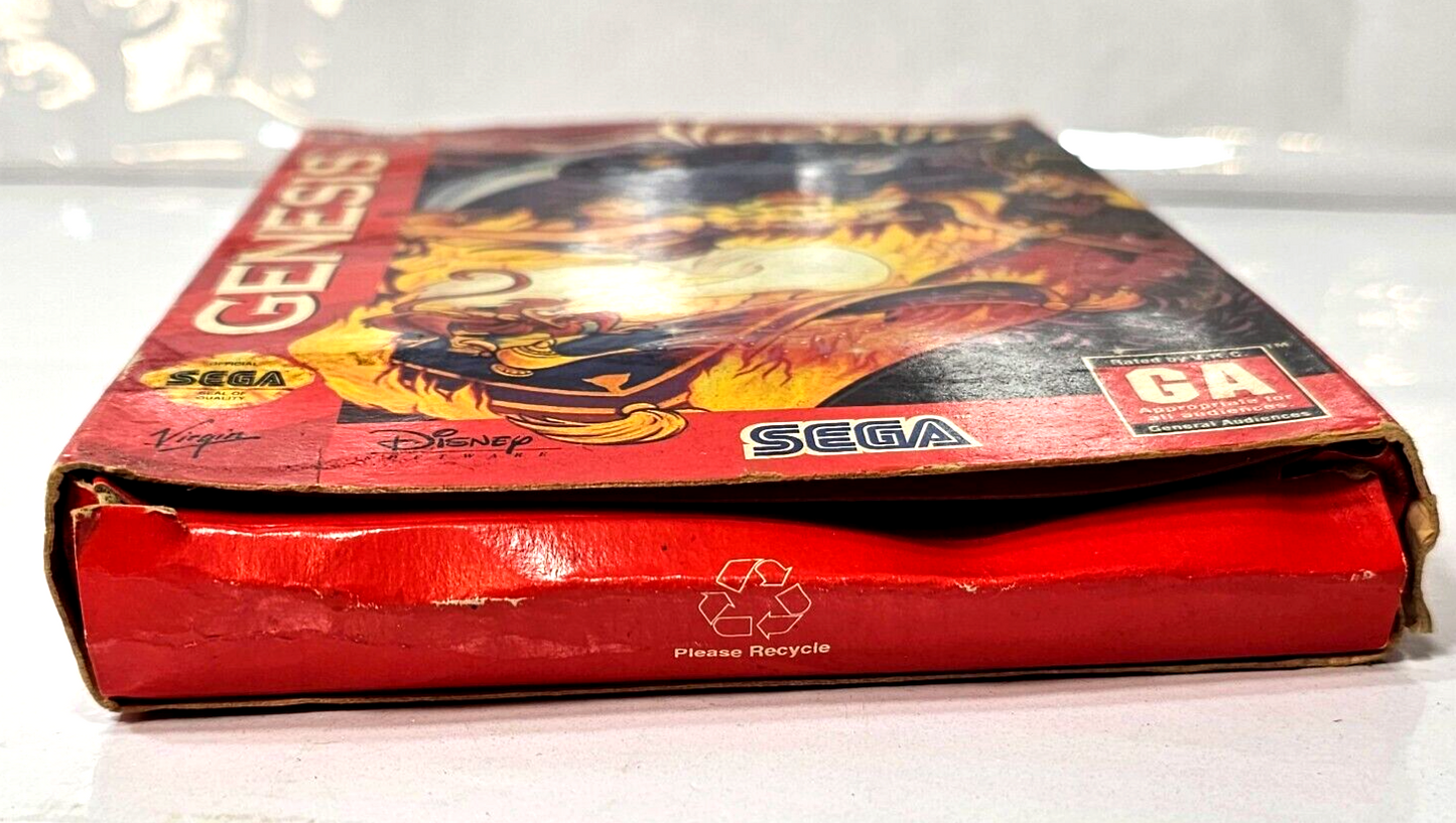 Disney's Aladdin (Sega Genesis, 1993) Game Box Manual Registration- Tested