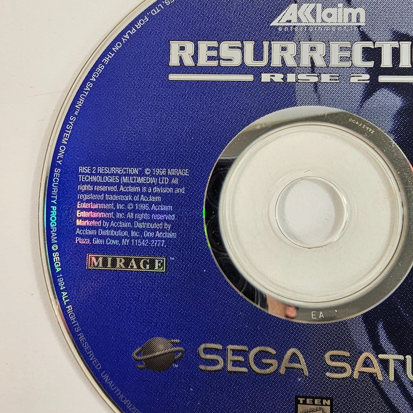 Rise 2: Resurrection (Sega Saturn, 1996) Game Disc Only - READ