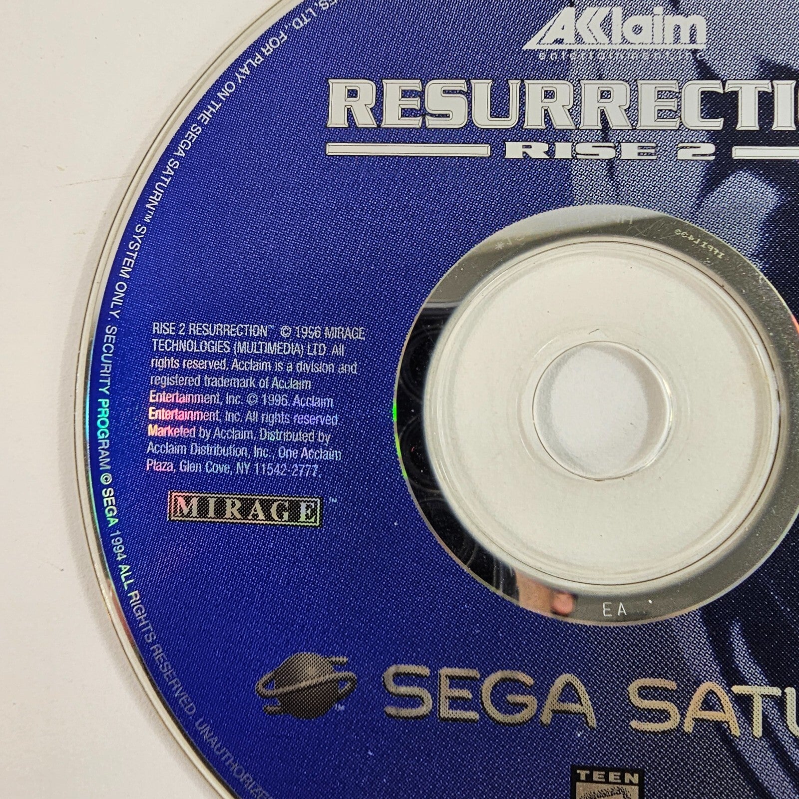Rise 2: Resurrection (Sega Saturn, 1996) Game Disc Only - READ