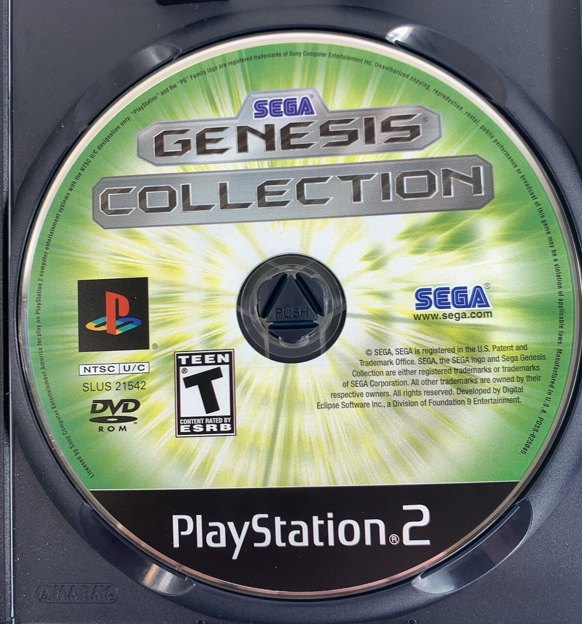 Sega Genesis Collection (Sony PlayStation 2, 2006) Game Case Manual CIB