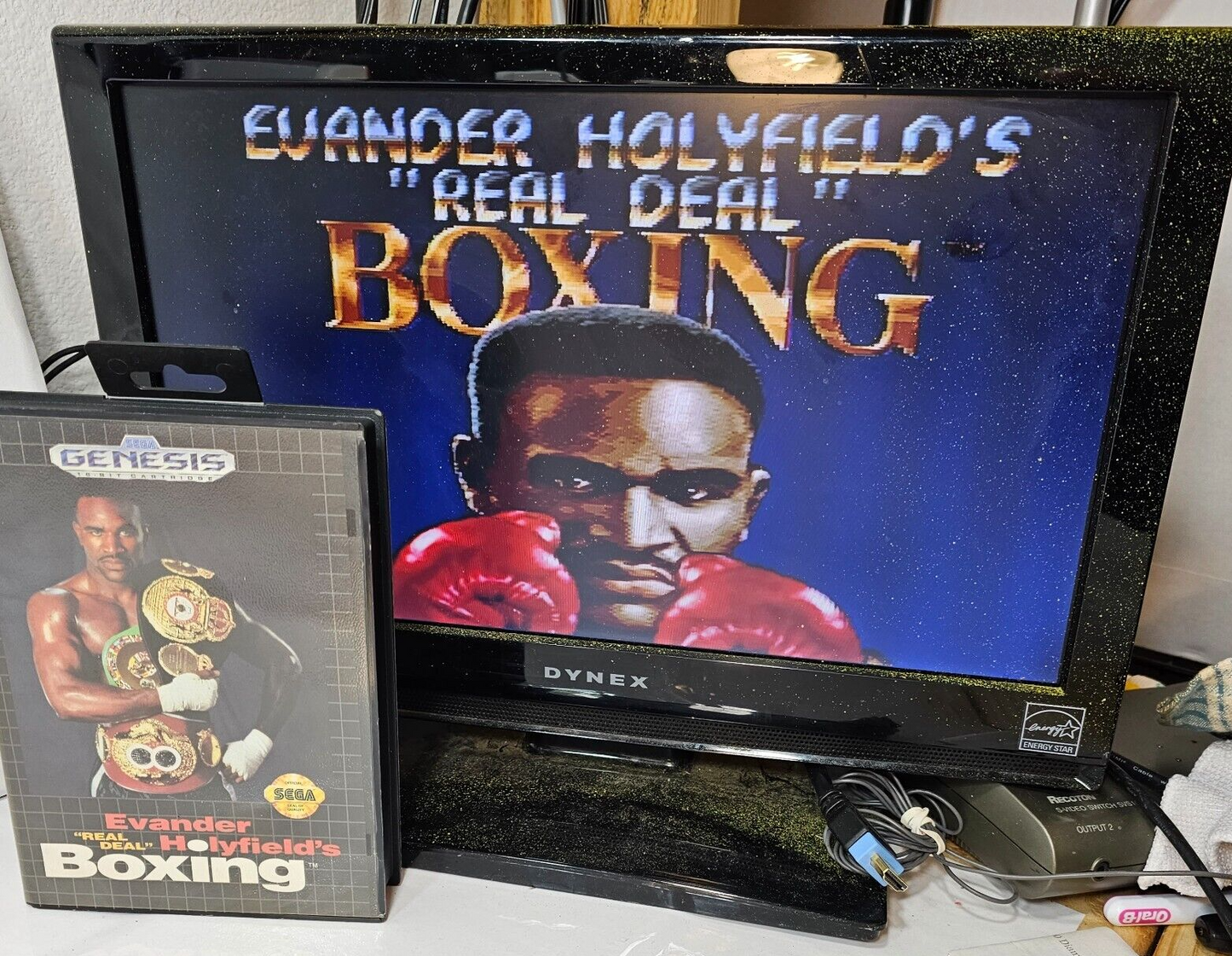 Evander Holyfield's "Real Deal" Boxing (Sega Genesis, 1992) - Tested and Working