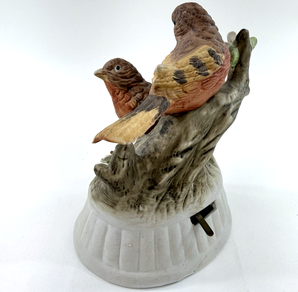 Vintage Ceramic Bisque Bird Music Box — “Let Me Call You Sweetheart” — Taiwan