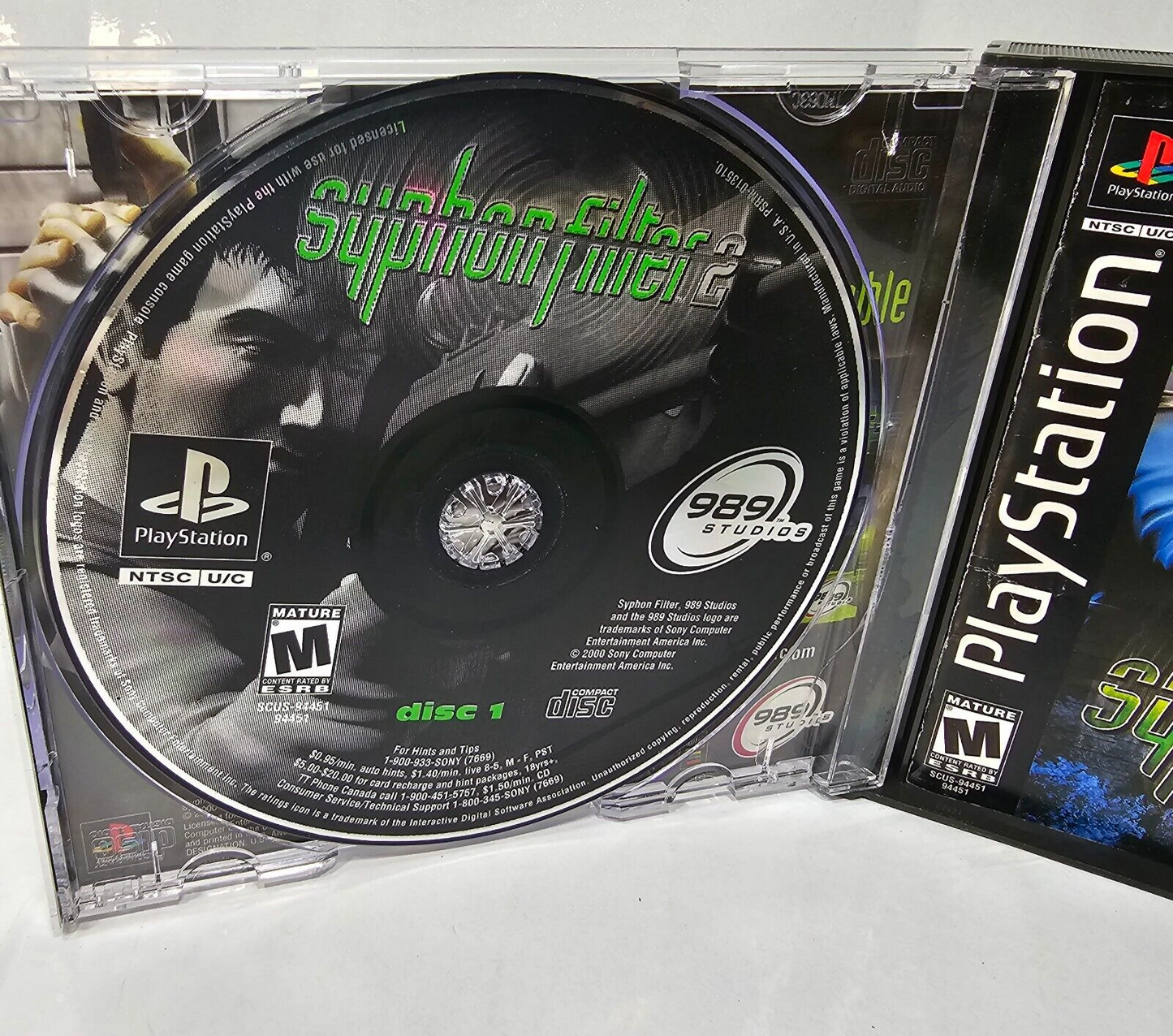 Syphon Filter 2 (Sony PlayStation, 2000) Game, Case, Manual - Tested