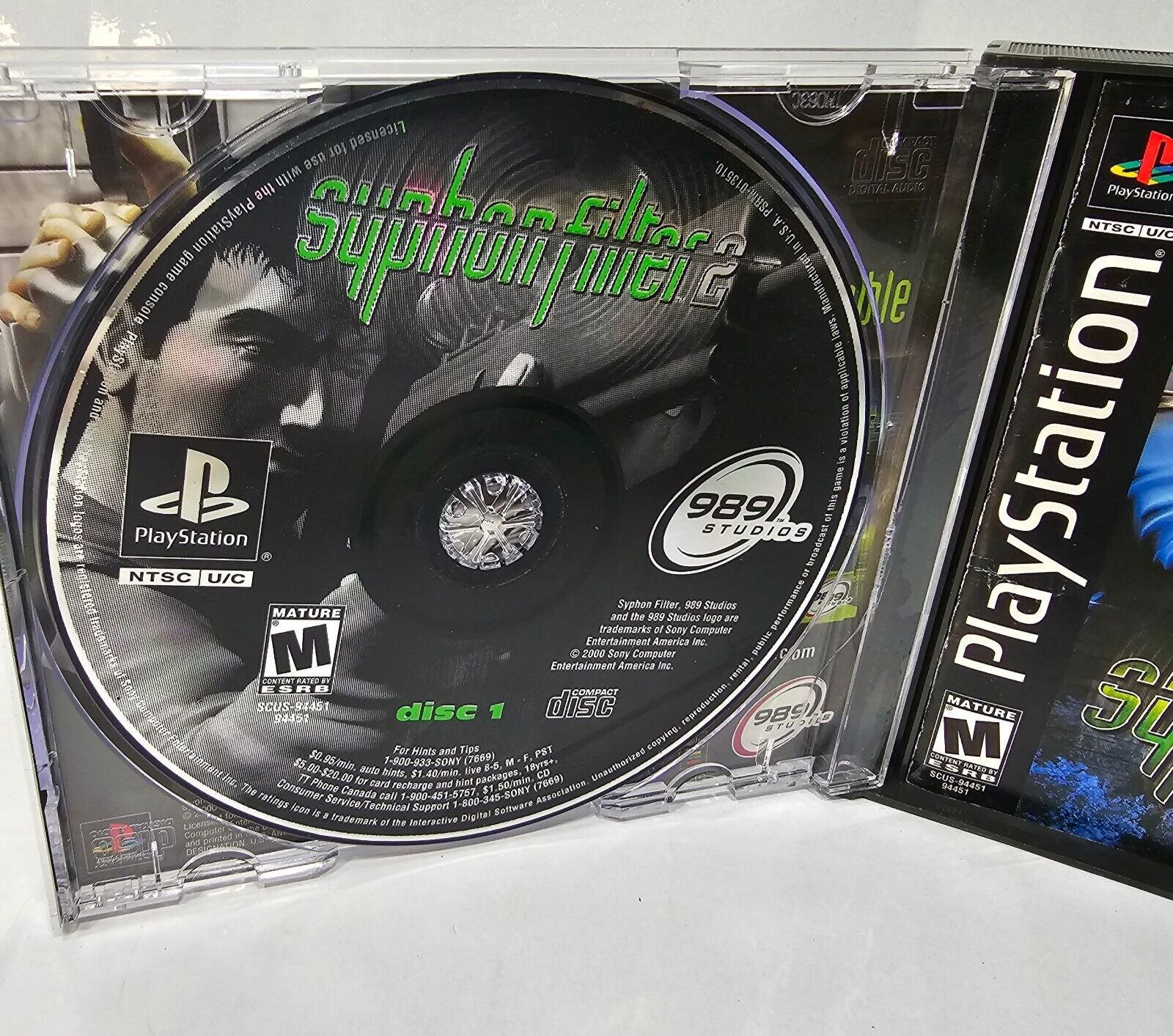 Syphon Filter 2 (Sony PlayStation, 2000) Game, Case, Manual - Tested
