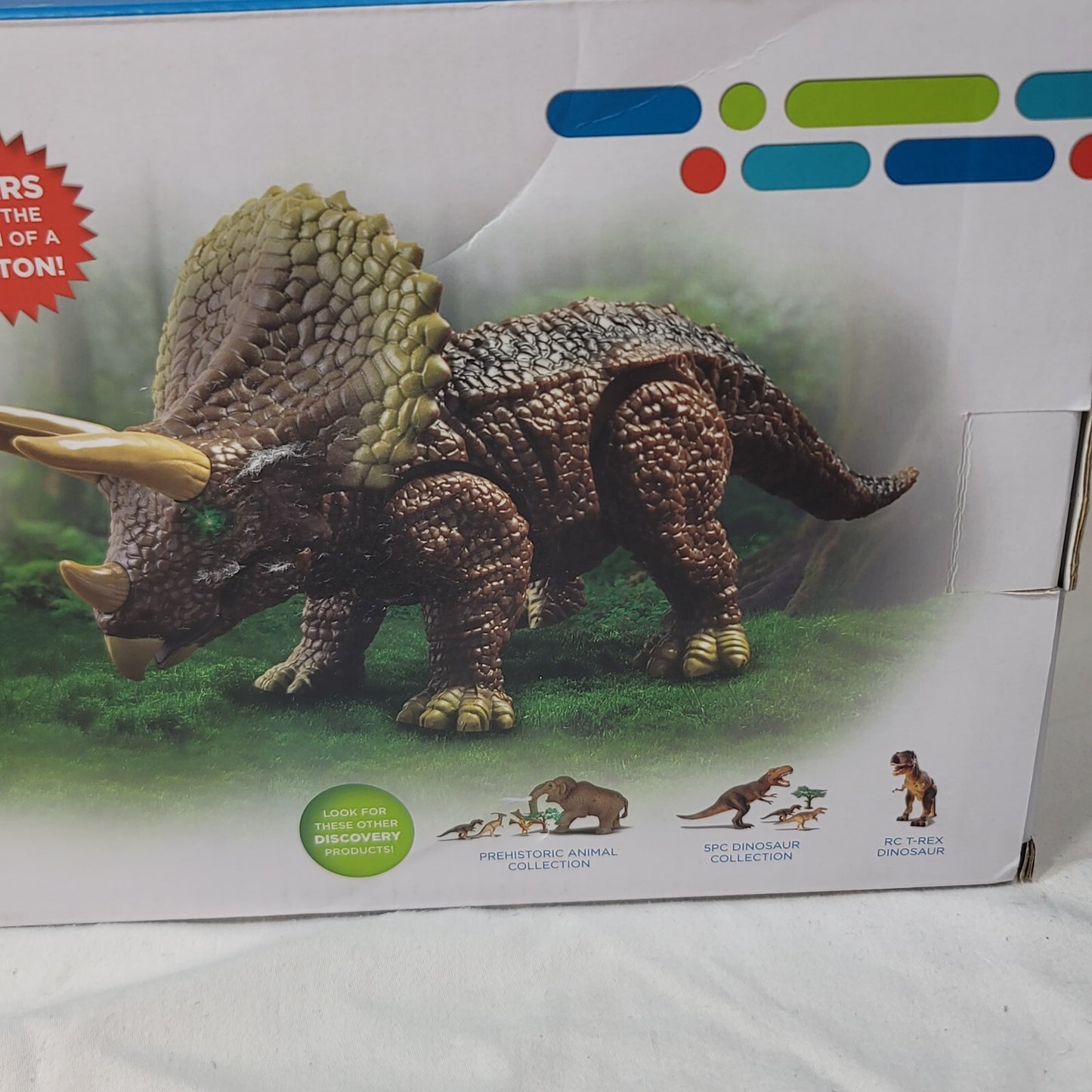 Discovery - RC Triceratops Remote Control Pet - Lights/Sounds/Roars READ DESC.