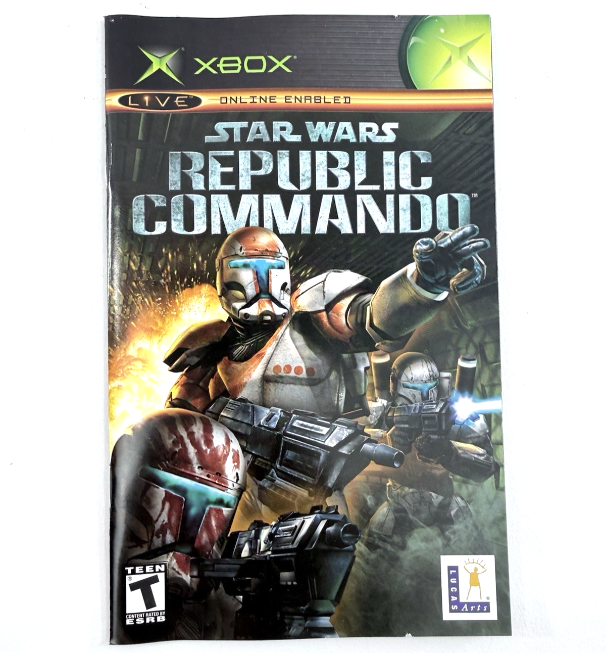 Star Wars: Republic Commando (Xbox, 2005) Game Case Manual Registration - Tested