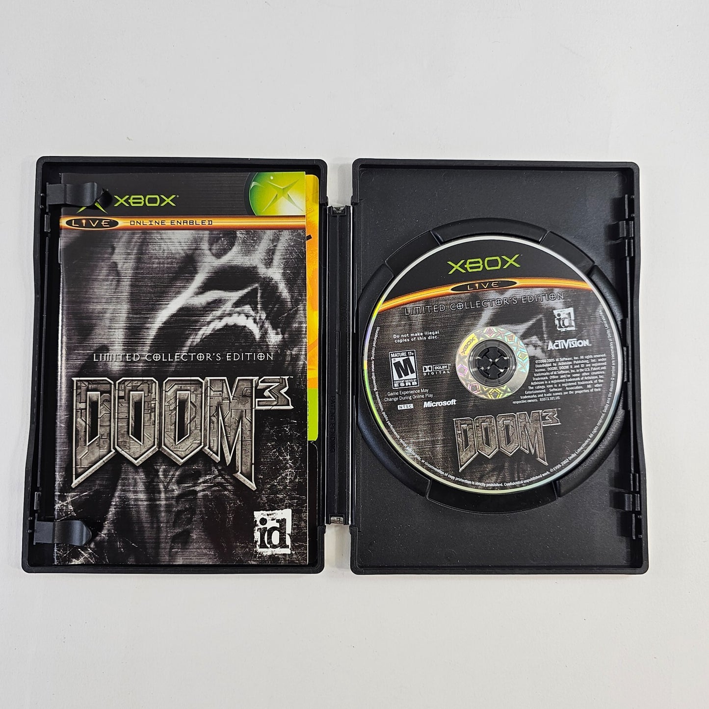 Doom 3: Limited Collector's Edition (Xbox, 2005) Game Case Manual Insert Sleeve