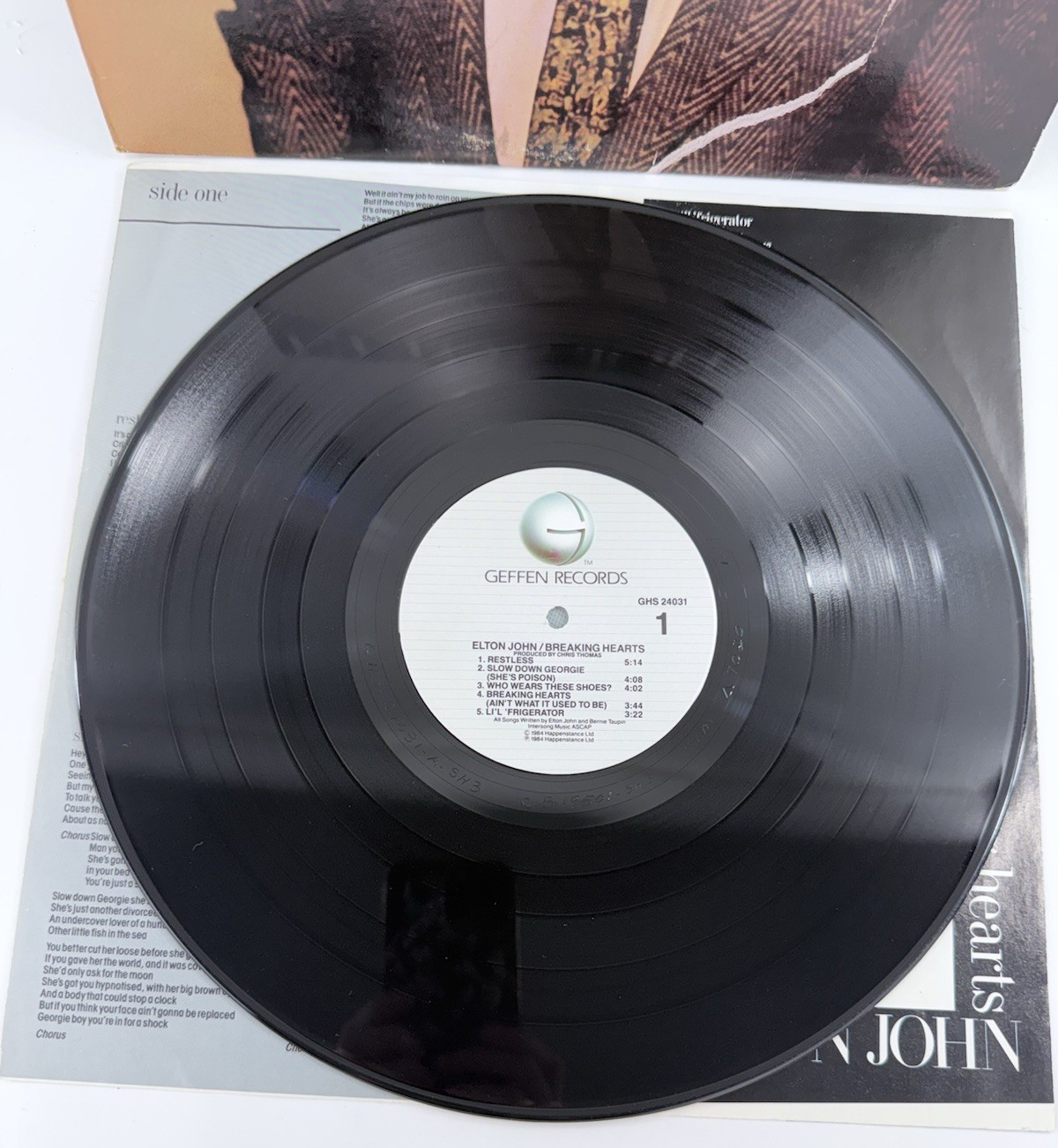 Elton John: Breaking Hearts GHS-24031 LP (Vinyl Record, 1984) Tested and Working