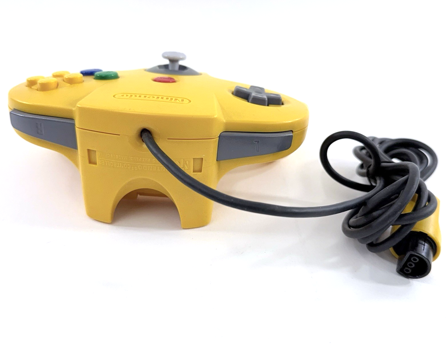 Nintendo 64 NUS-005 Solid Yellow Controller - Tested and Working