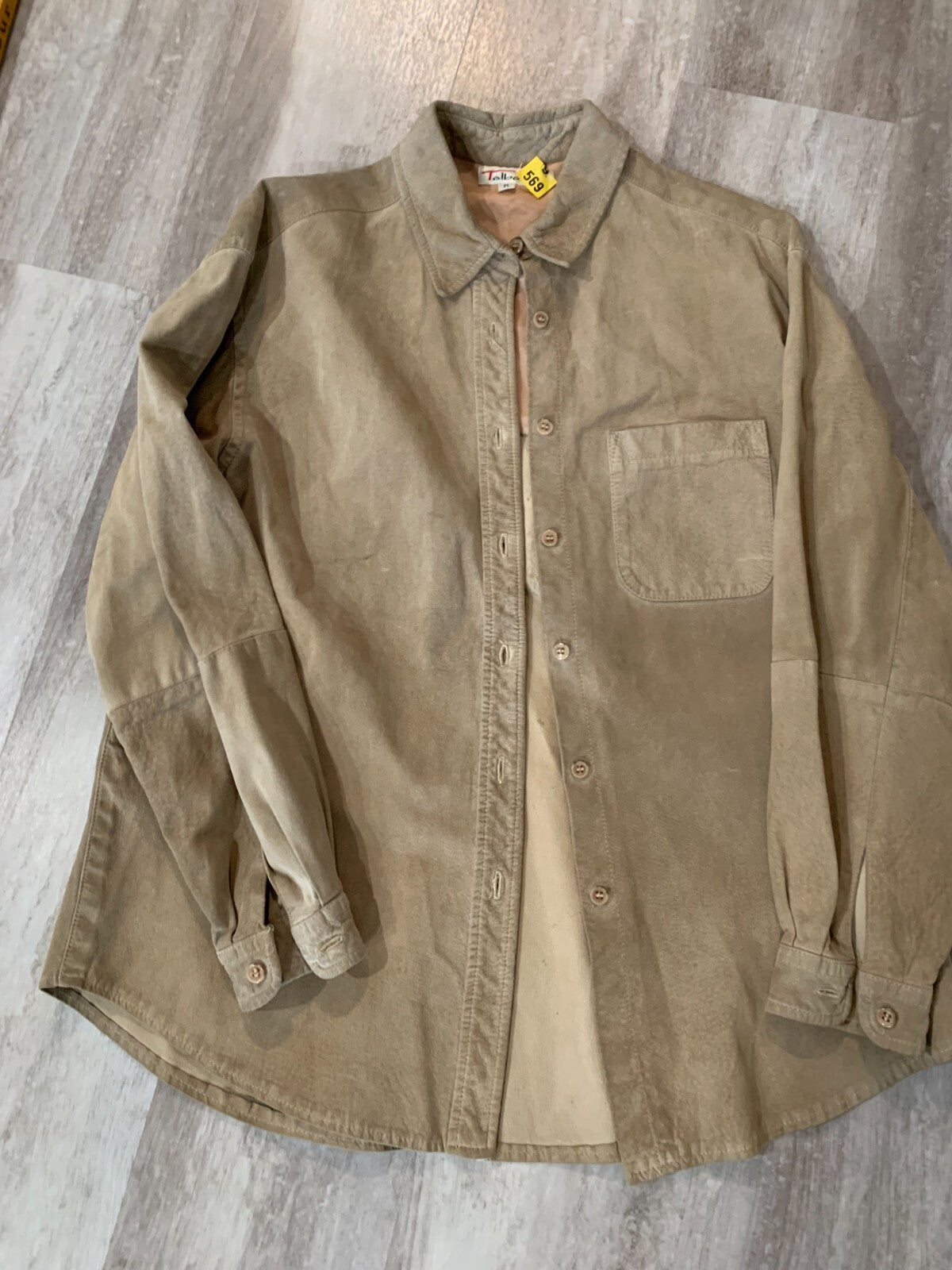 Talbots Genuine Leather Women's Medium Long Sleeved Button Up Shirt