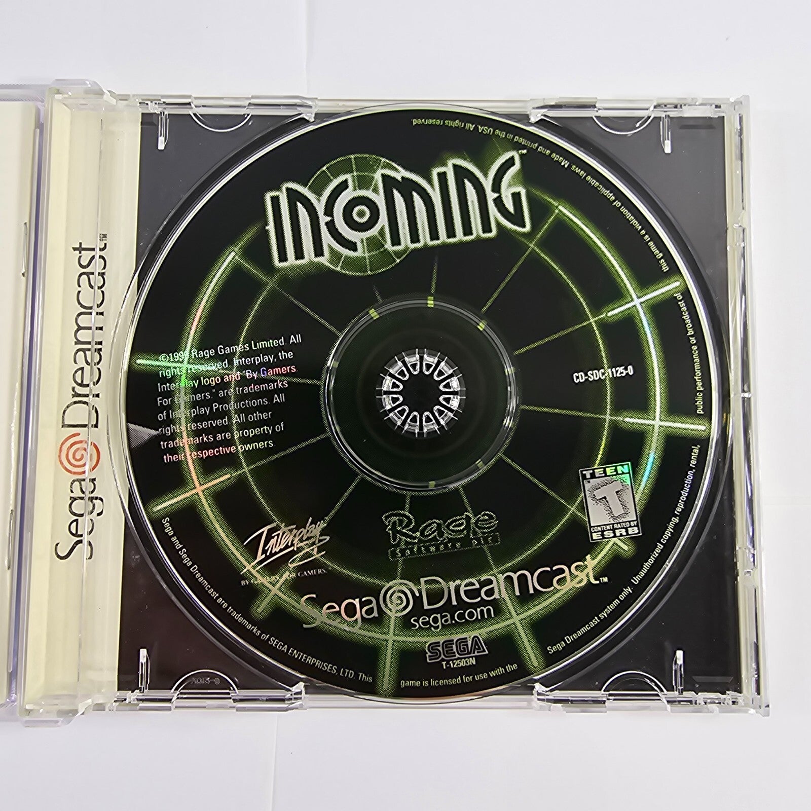 Incoming (Sega Dreamcast, 1999) Game Case Manual - Tested and Working