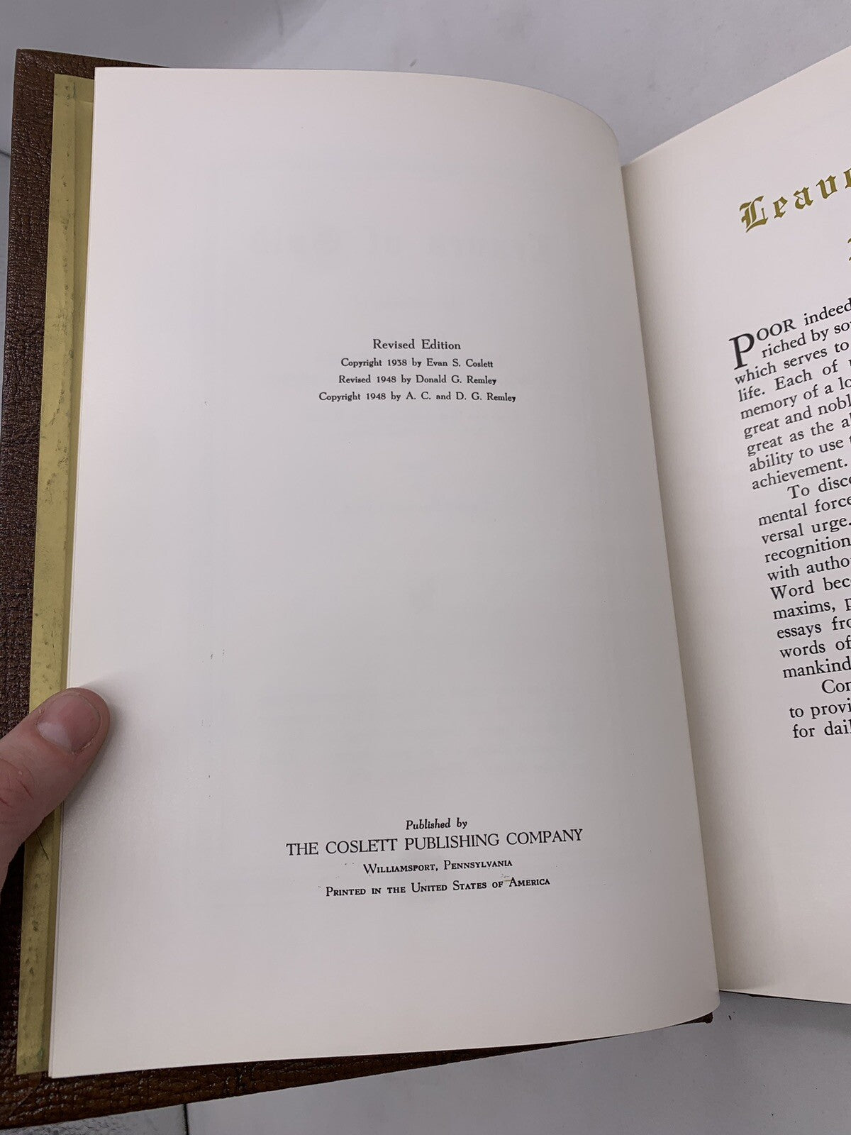 Leaves of Gold (Hardcover, 1948) Gold Revised Edition by Clyde Francis Lytle