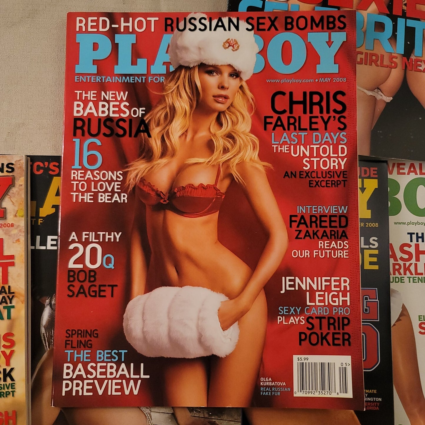 Playboy Magazine 2008 Year Set Centerfolds Jan Feb Mar May Aug Oct Nov Dec