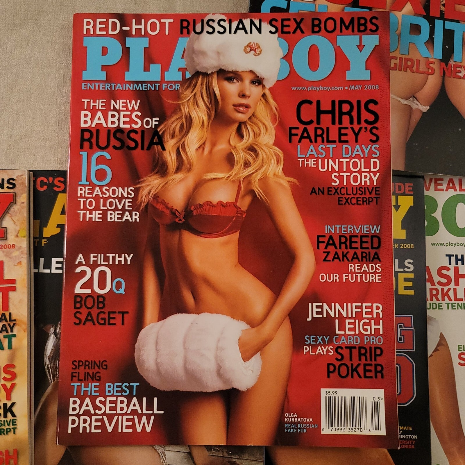 Playboy Magazine 2008 Year Set Centerfolds Jan Feb Mar May Aug Oct Nov Dec