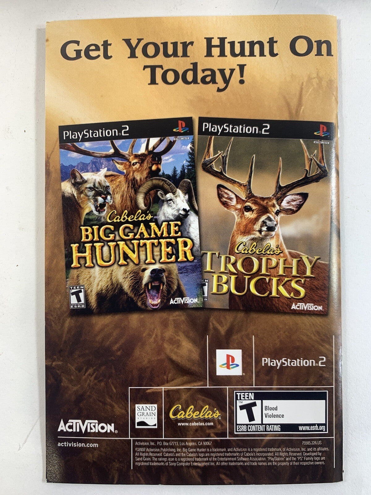 Cabela's Monster Bass (Sony PlayStation 2, 2007) Game Case Manual CIB