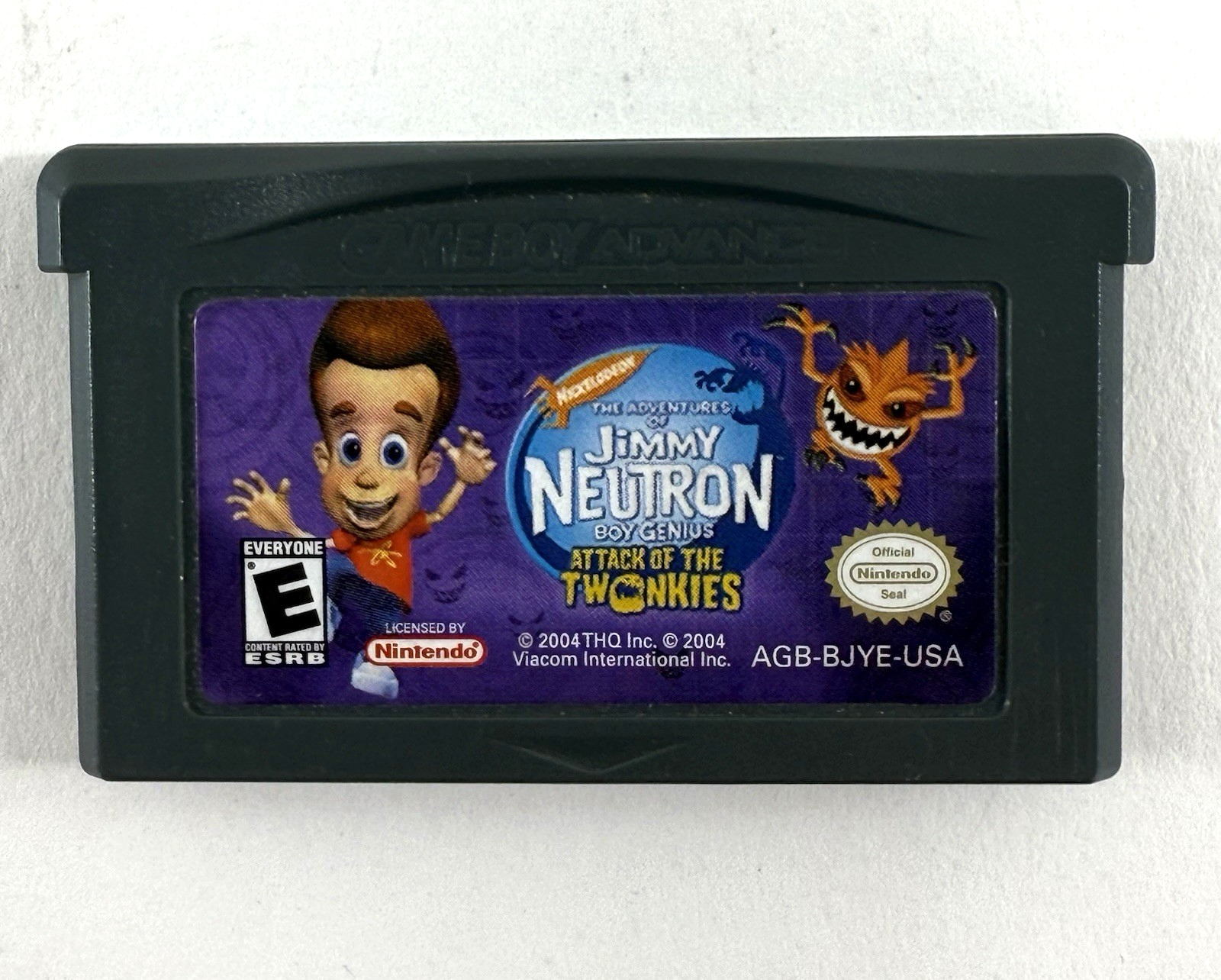 Jimmy Neutron: Attack of the Twonkies (GameBoy Advance, 2004) Game Cartridge